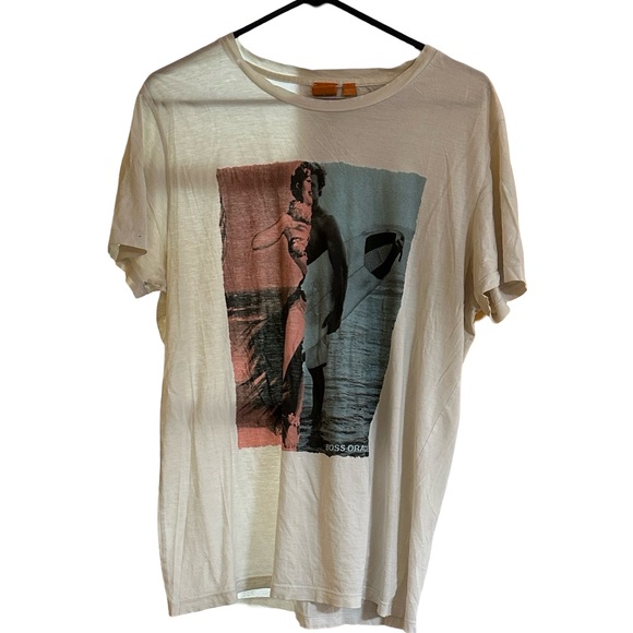 Boss Hugo Boss Orange Graphic Short Sleeve Tshirt Size Large - Picture 1 of 5